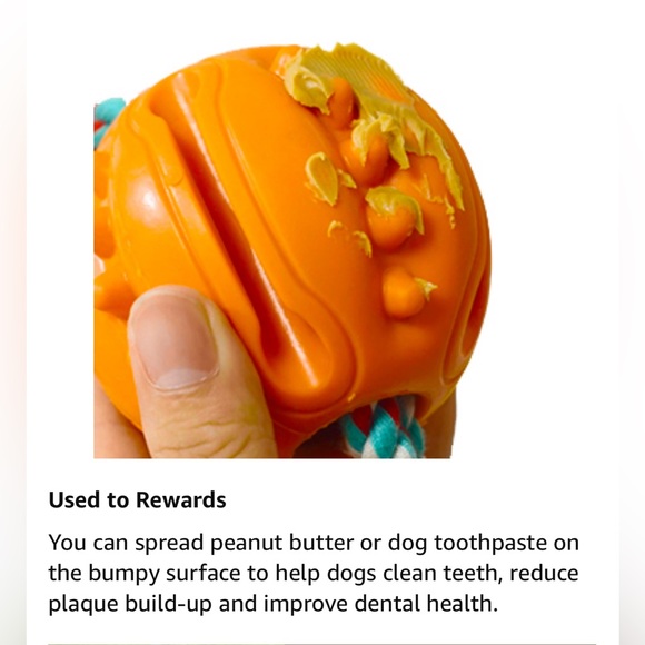 Ball🎾on Rope Dog🐕Toy For Fetch & Chew Reward & Exercise & Tug of War - Picture 10 of 10